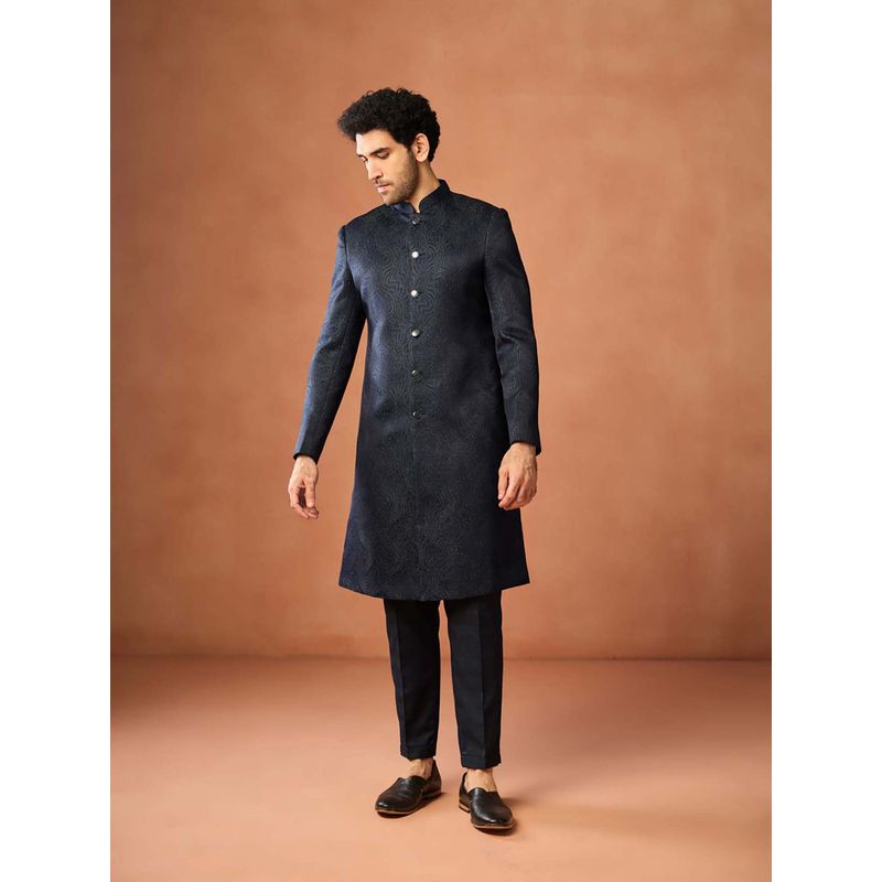 KISAH Men Long Indo Western Sherwani with Trouser (38)