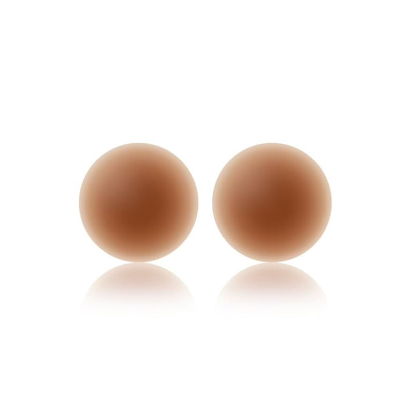 NOOD No Show Nipple Covers (Round) Bronze Reusable Up To 100X Sweat and Waterproof