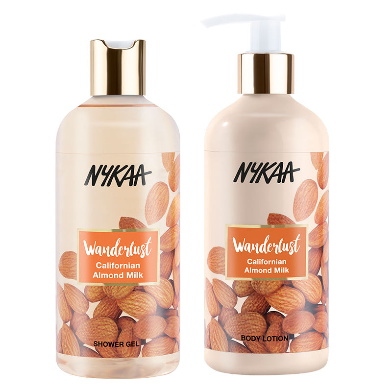 Buy Nykaa Californian Almond Milk Shower Gel + Body Lotion Combo Online