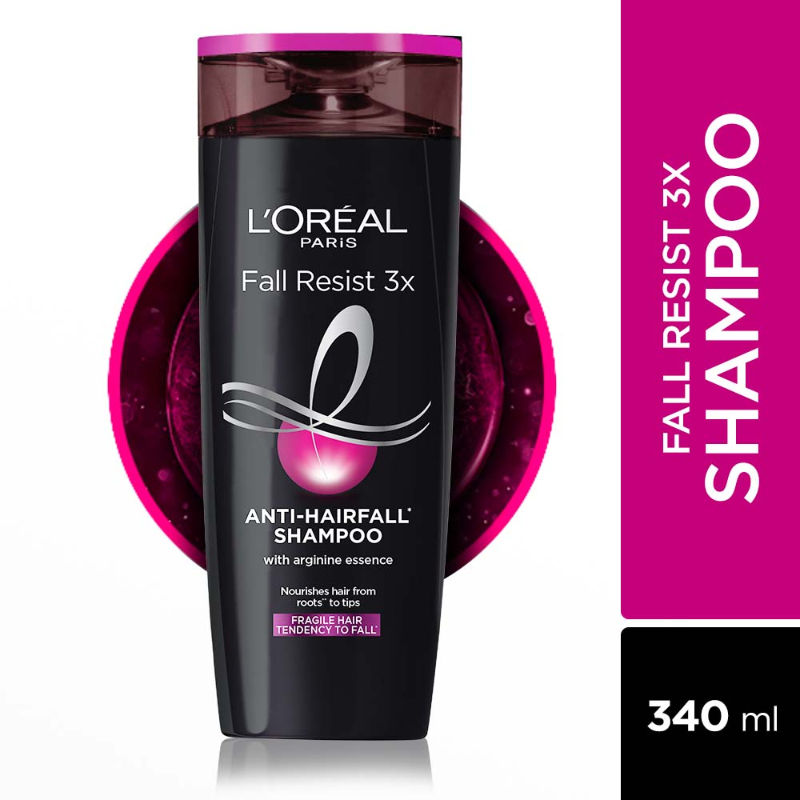 L'Oreal Paris Fall Resist 3x Shampoo, Anti-Hairfall Shampoo, For Fragile Hair