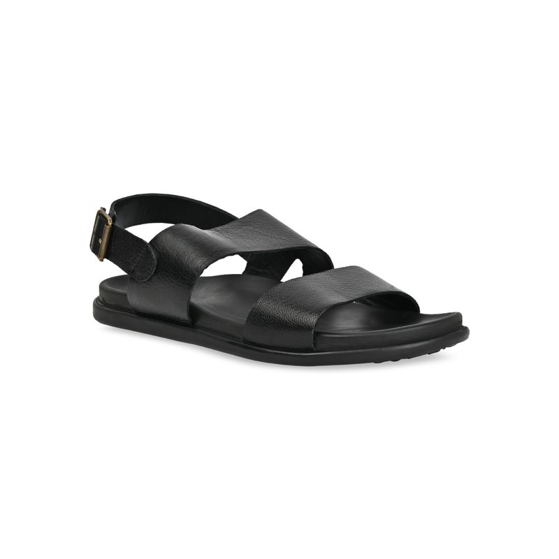 REGAL Black Men Leather Sandals (EURO 40)