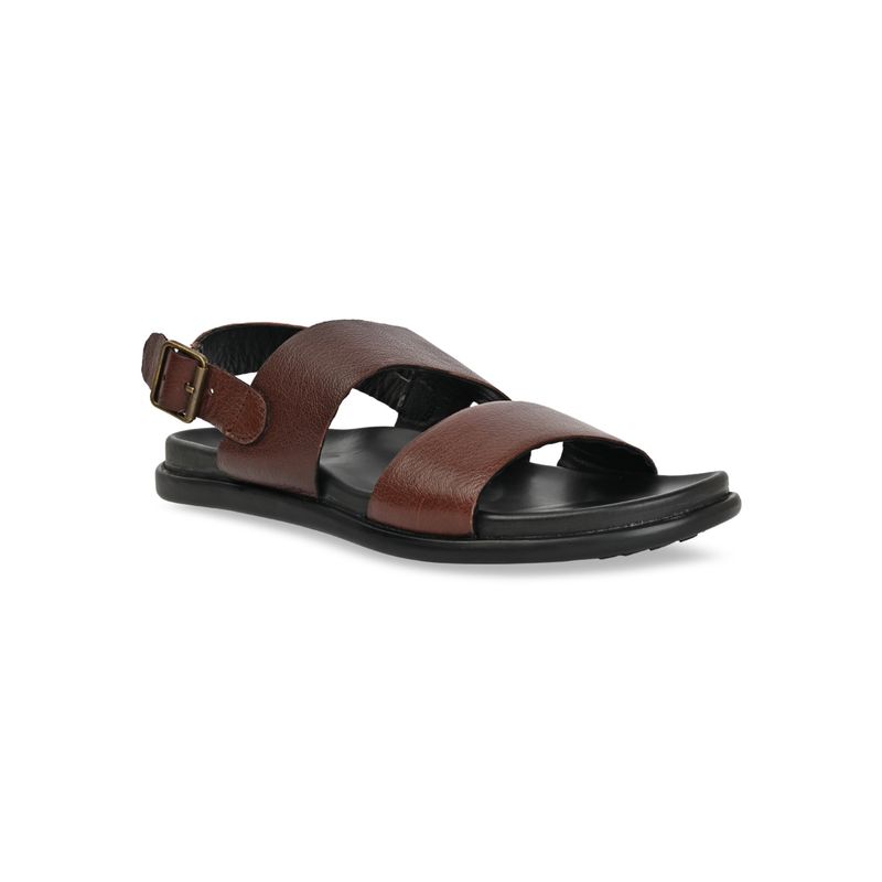 REGAL Cherry Brown Men Leather Sandals (EURO 40)