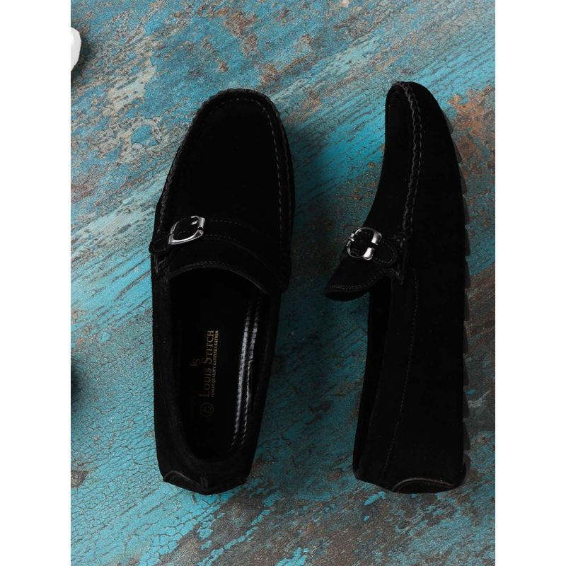 Buy Louis Stitch Italian Moccasins Tortilla Brown Suede Plain Loafers for  Men Online