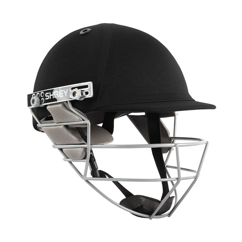 Shrey Star Steel-Black Cricket Helmet (M)