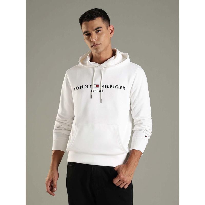 Tommy Hilfiger Embroidered Logo Regular Fit Cotton Hoodies (S)
