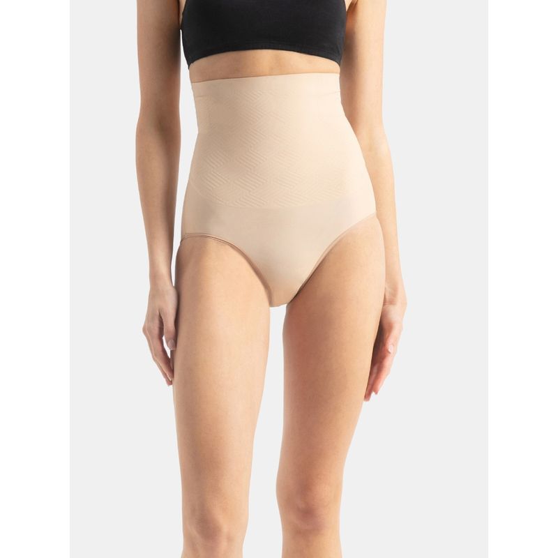 Jockey SH12 Women High Waist Microfiber Nylon Elastane Shorts Shapewear - Skin (S)