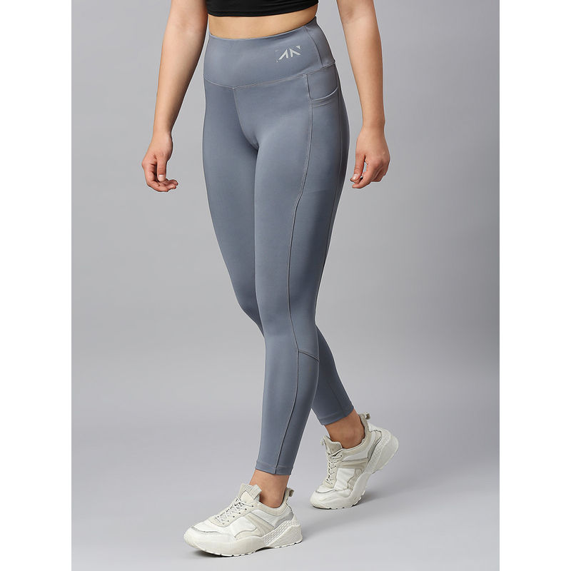 AESTHETIC NATION Grey Pulse High Waist Tights (XS)
