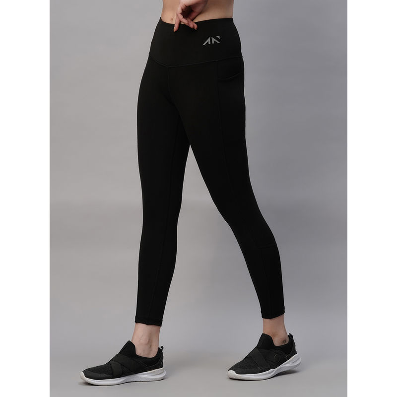 AESTHETIC NATION Black Velour Training Tights (XS)