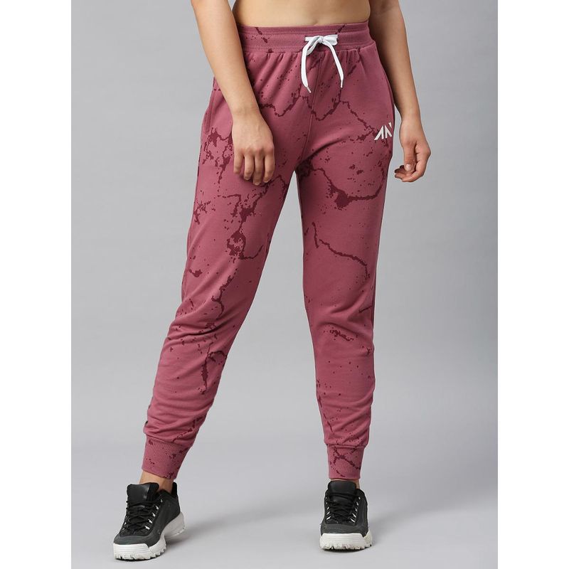 AESTHETIC NATION Pink Marble Women Joggers (XS)