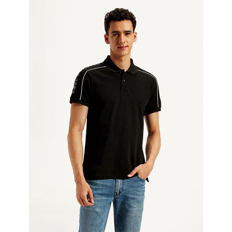 Levi's Mens Typographic Print Slim Fit Polo T-Shirt (S)