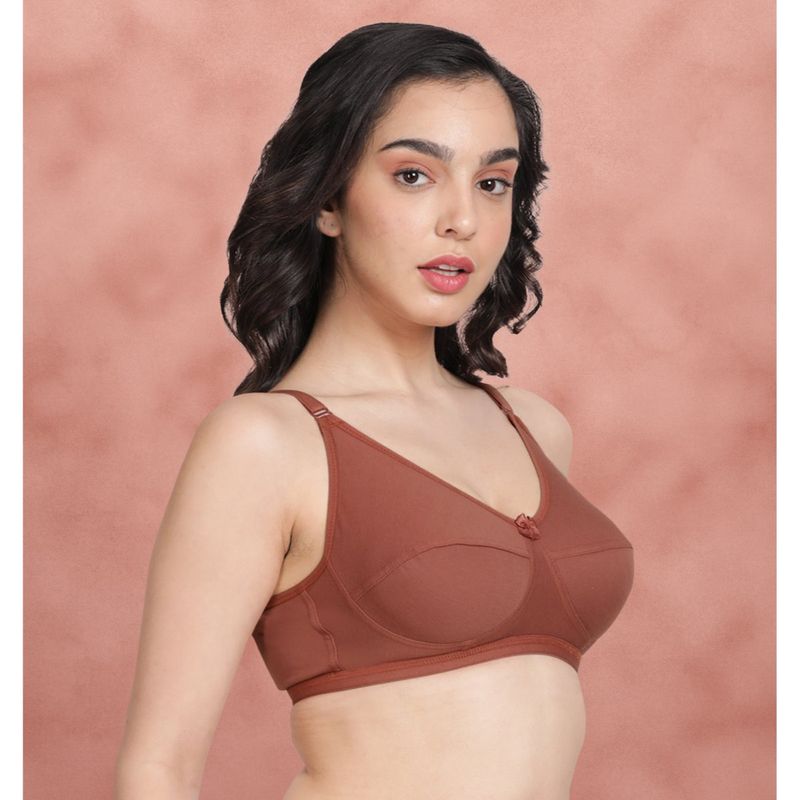 Shyaway Susie BY Shyaway Rustic Brown Wirefree Seamed Everyday Bra (32B)
