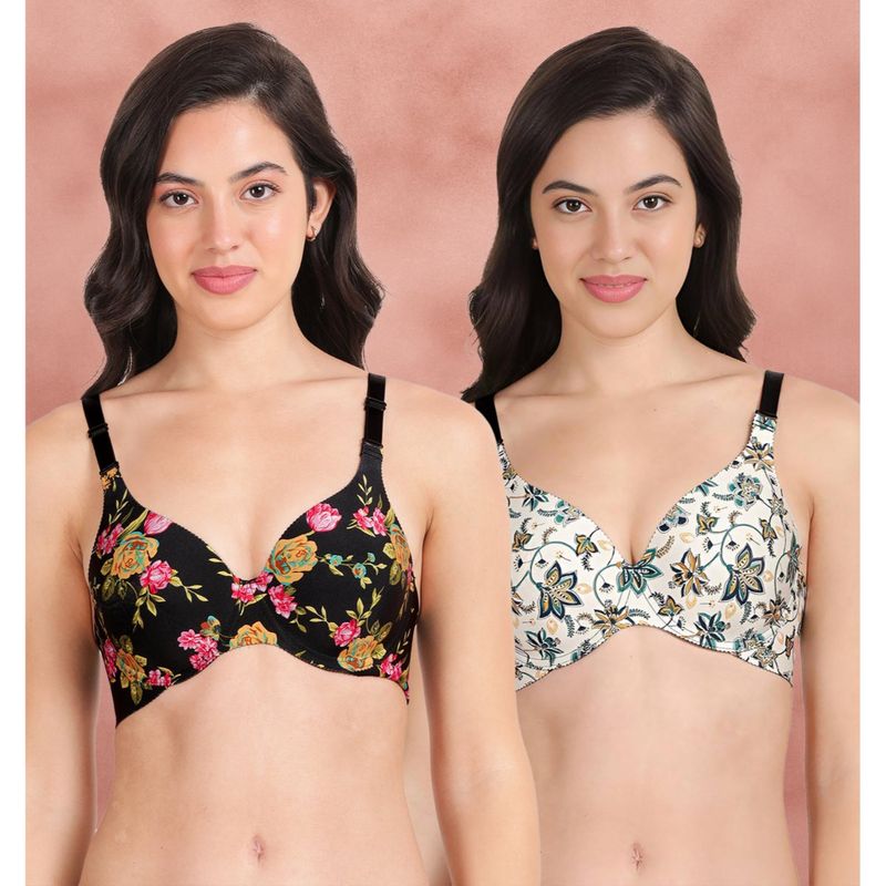 Shyaway Broad Winged Seamless Multiway Wired T-Shirt Bras (Pack of 2) (32B)