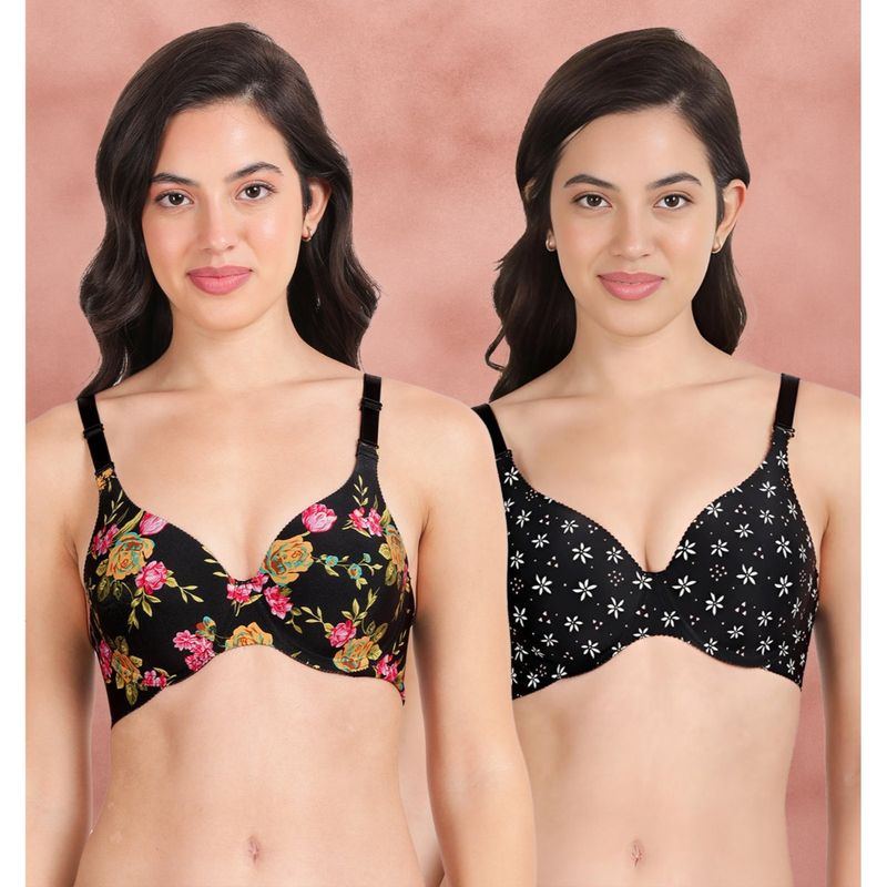 Shyaway Broad Winged Seamless Multiway Wired T-Shirt Bras (Pack of 2) (32B)