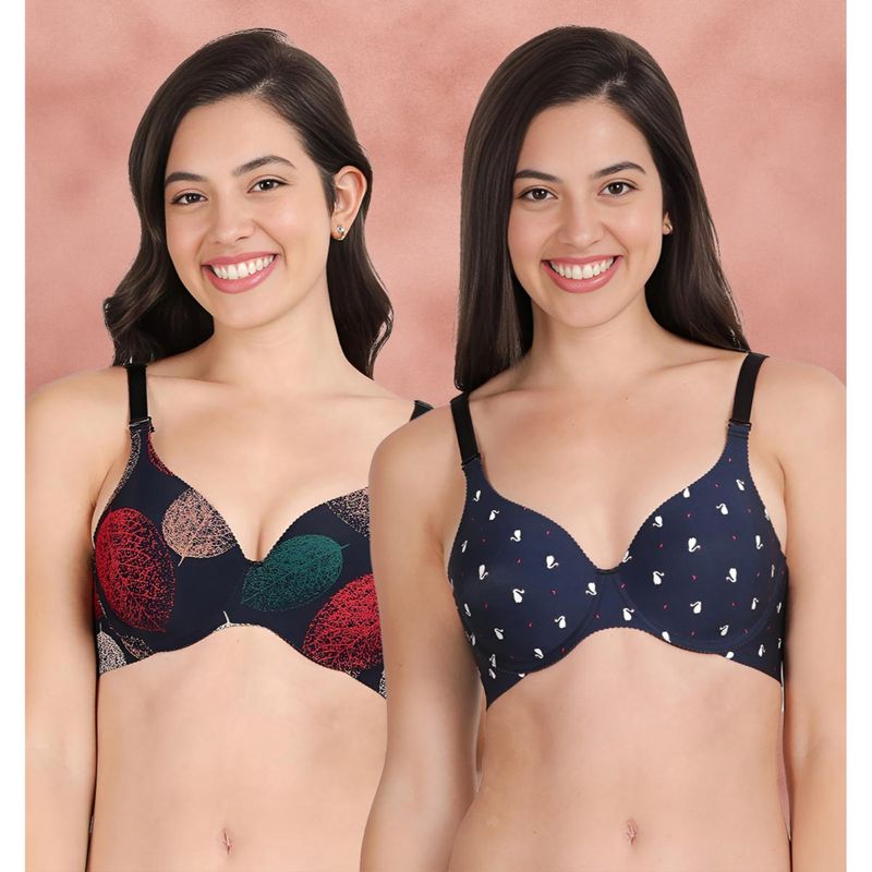 Shyaway Broad Winged Seamless Multiway Wired T-Shirt Bras (Pack of 2) (32B)