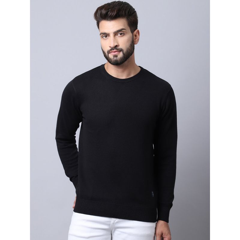 Cantabil Men Black Sweater (2XL)