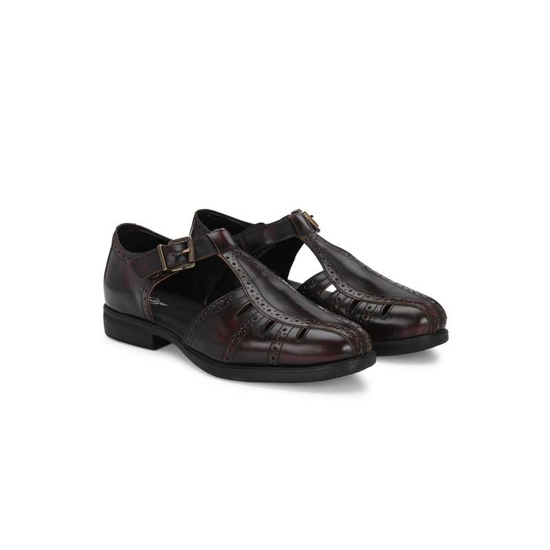 Delize Women Brown Vegan Leather Block Heels (UK 10)