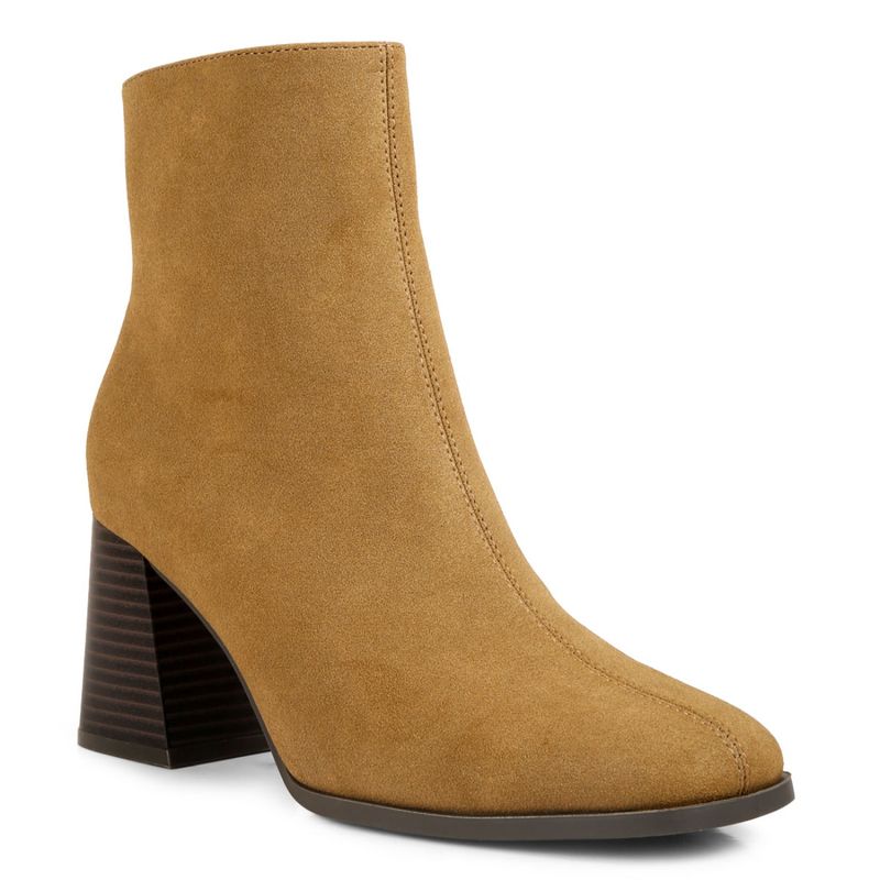 London Rag Camel Cut Out Block Heeled Chelsea Boots (EURO 38)