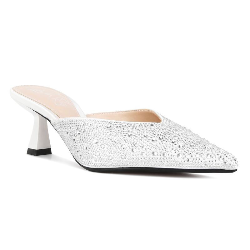 London Rag Aldora Rhinestones Embellished Mules (EURO 38)