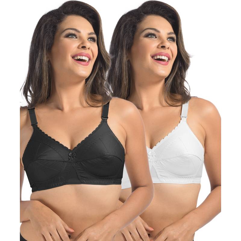 Sonari Ice Women's Cotton Bra- Pack of 2 - Multi-Color (34C)