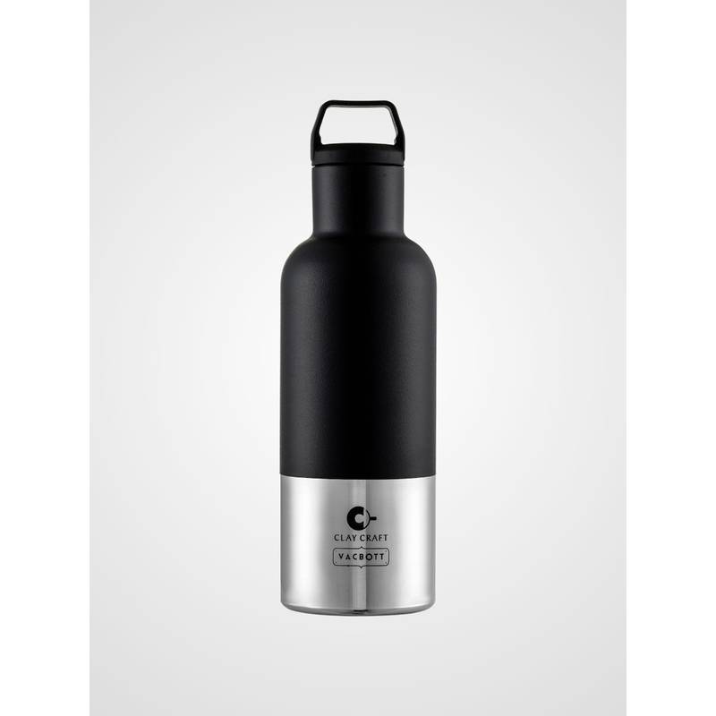 CLAY CRAFT Silver Trekko Double Walled 24 Hours Hot & Cold Water Bottle (700ml)