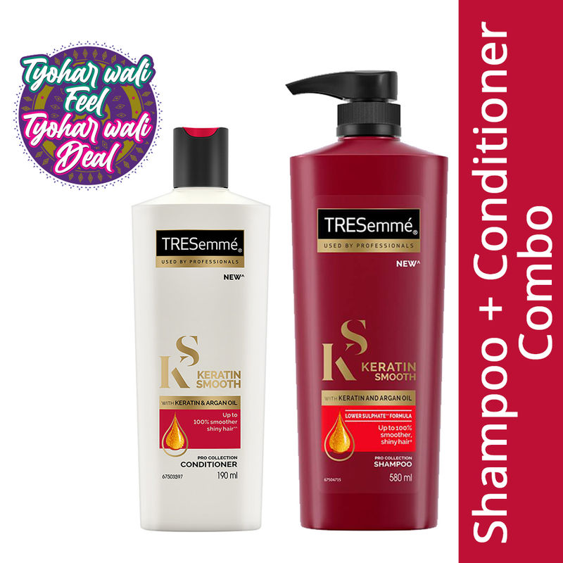 Tresemme Keratin Smooth With Argan Oil Shampoo + Conditioner Combo Buy