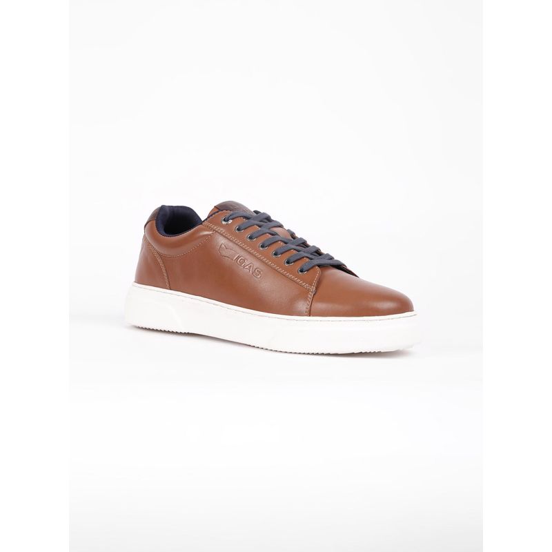 GAS Men Stealth Drip Brown Sneakers (EURO 42)