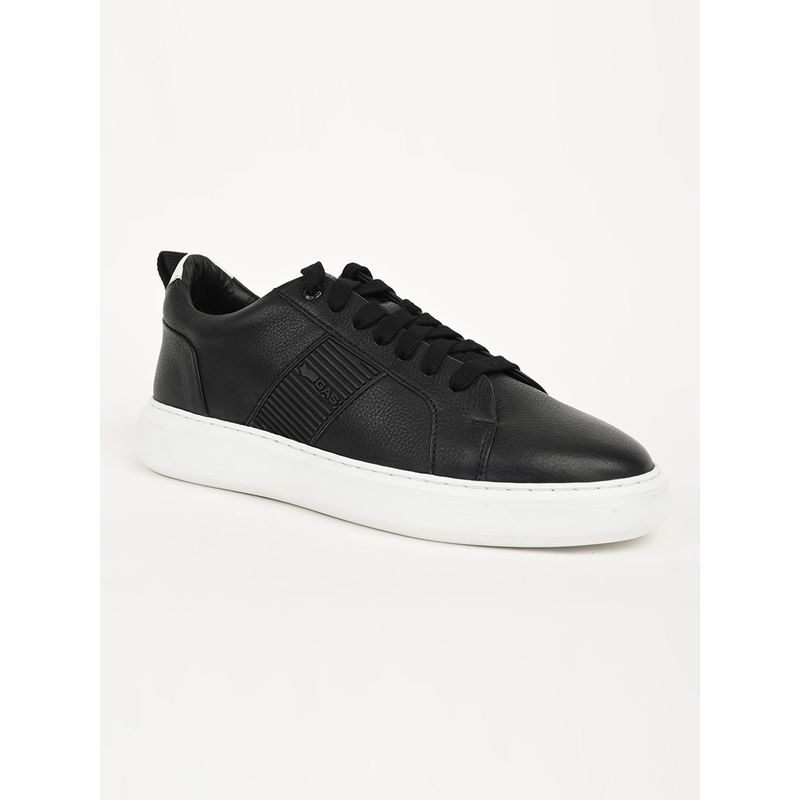 GAS Men Lusso Flex Black Sneakers (EURO 40)
