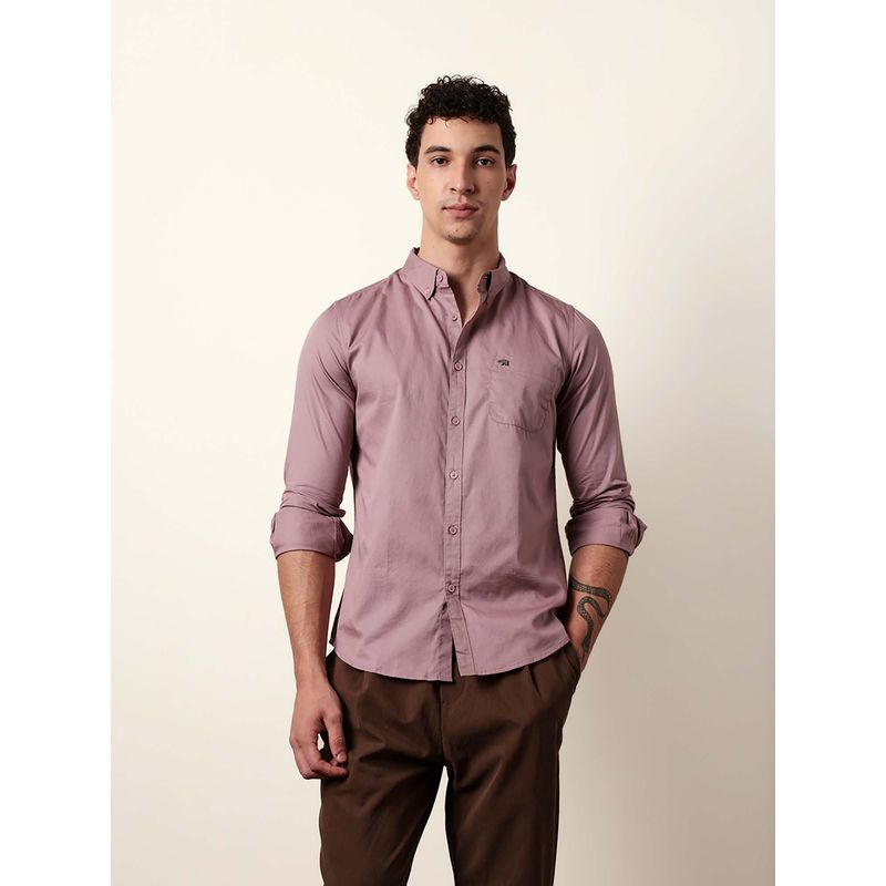 THE BEAR HOUSE Men Solid Casual Full-Sleeve Shirt (M)