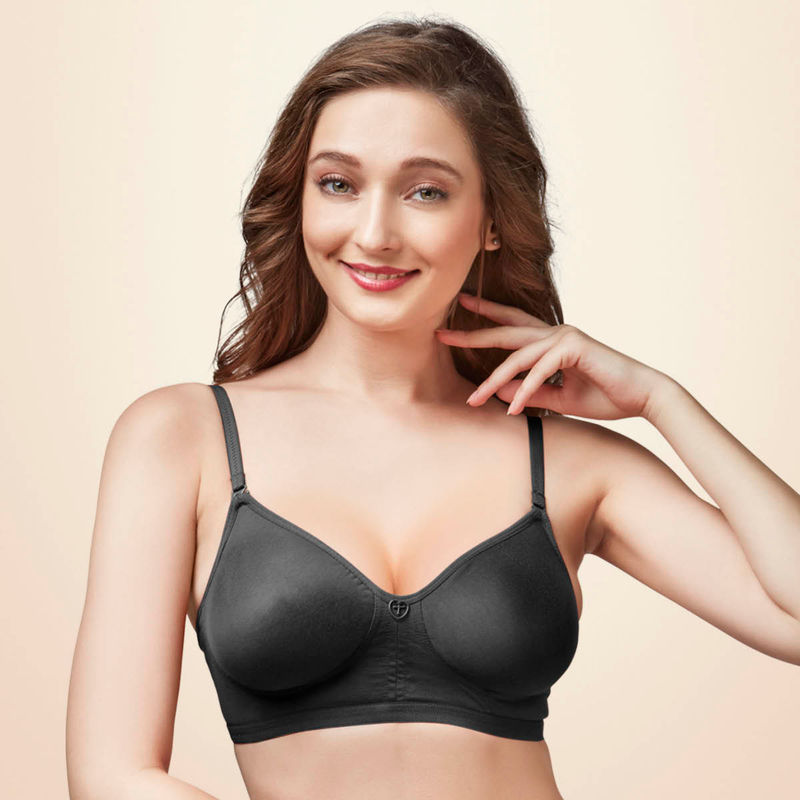 Trylo Paresha Stp Women Non Wired Soft Full Cup Bra - Black (40B)