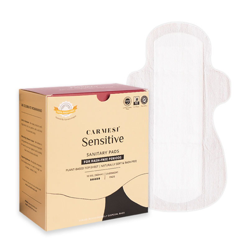 Carmesi Sensitive Sanitary Pads for RashFree Periods XXL 10 Pcs
