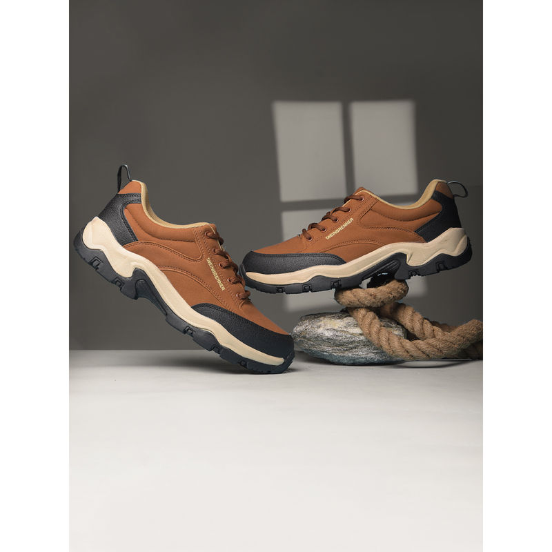 Weinbrenner Mens Tan Casual Lace-Up Sneakers (UK 8)