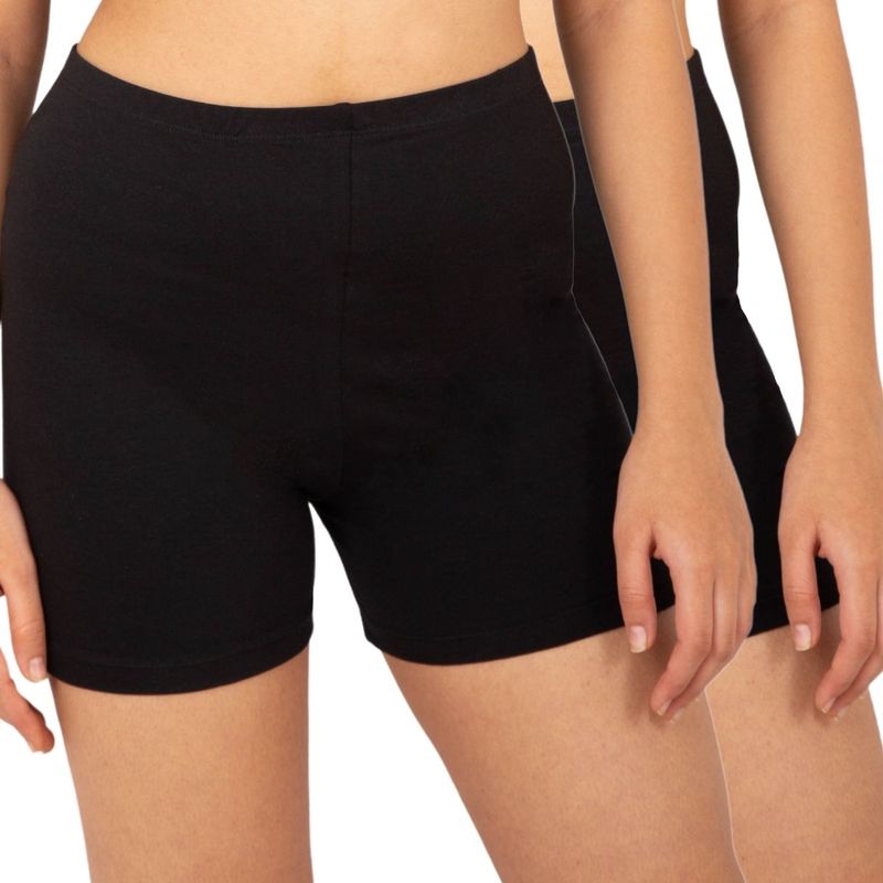 Adira Pack Of 2 Underdress Shorts - Black (S)
