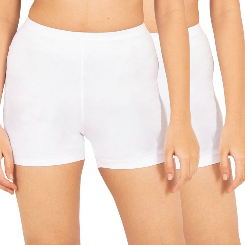 Adira Pack Of 2 Underdress Shorts - White (XS)