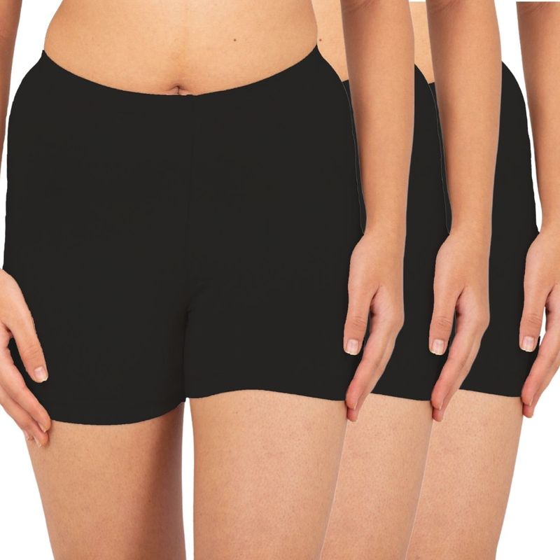 Adira Pack Of 3 Underdress Shorts - Black (XS)