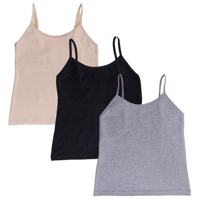 Adira Pack Of 3 Starter Camisole - Padded - Multi-Color (L)