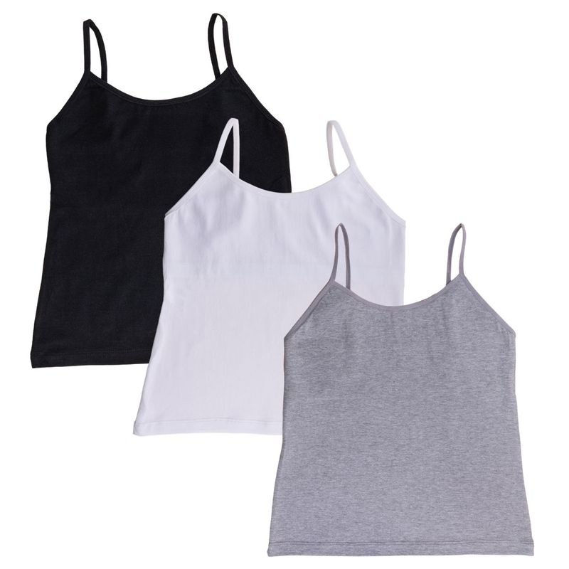 Adira Pack Of 3 Starter Camisole - Padded - Multi-Color (XS)