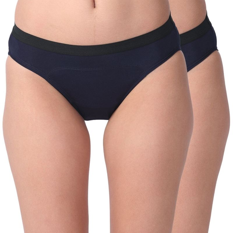 Adira Period Panty Modal Hipster For Women Hipster Fit Pack Of 2 - Navy Blue (M)