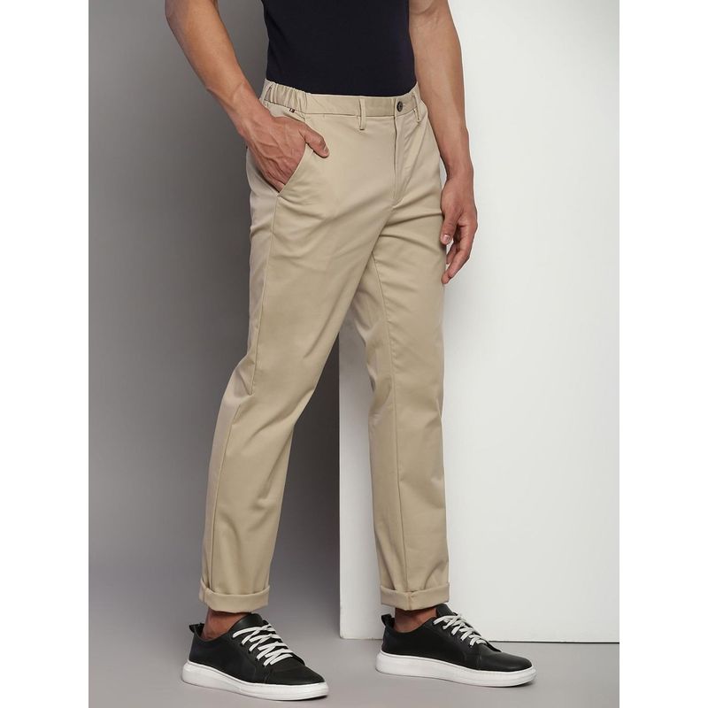 Tommy Hilfiger Regular Fit Solid Mid Rise Chinos Trouser - Beige (38)