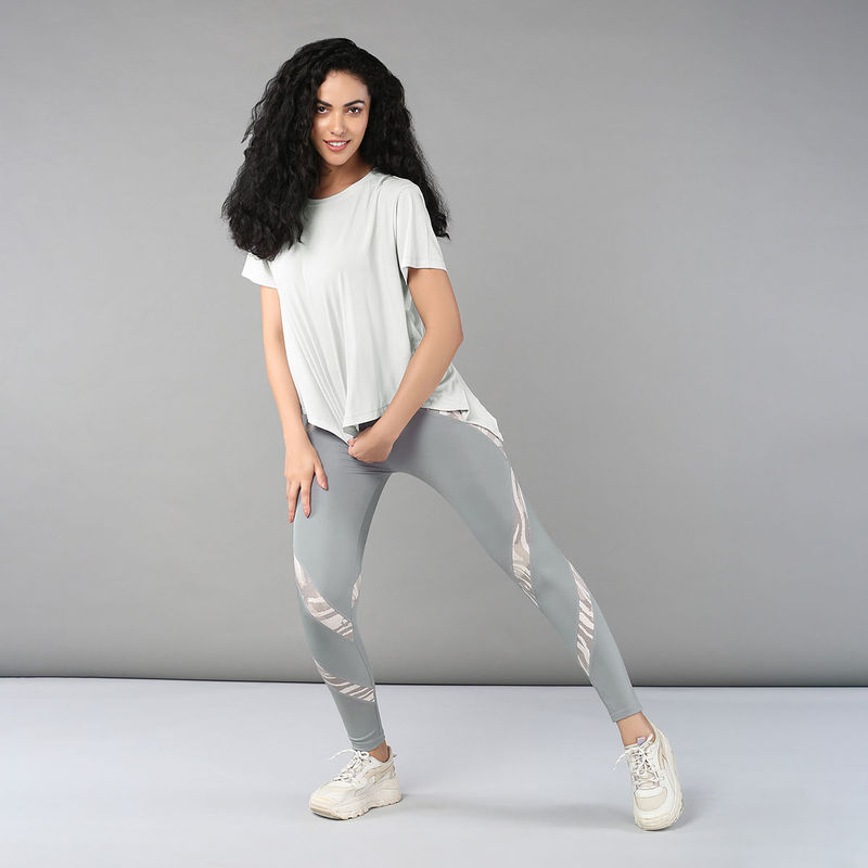 Tuna London Grey Top With Patched Legging (Set of 2) (2XL)