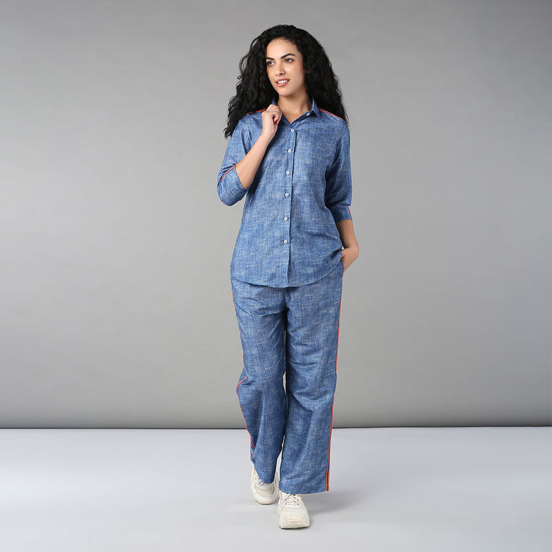 Tuna London Denim Linen Co-Ord (Set of 2) (M)