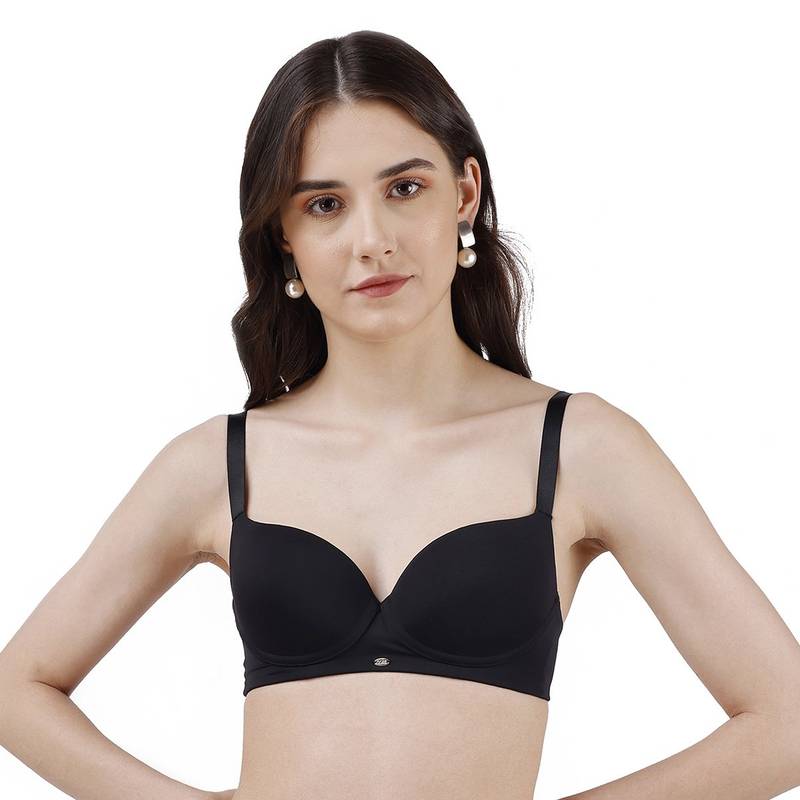 SOIE Women Semi- Medium Coverage Padded Non-Wired T-Shirt Bra (34B)