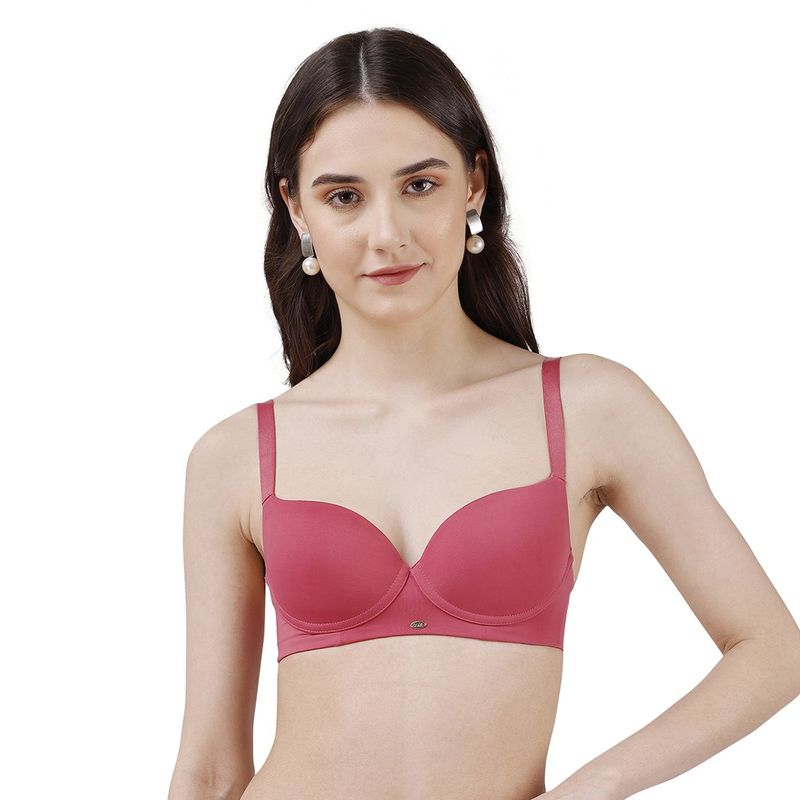 SOIE Women Semi- Medium Coverage Padded Non-Wired T-Shirt Bra (32B)