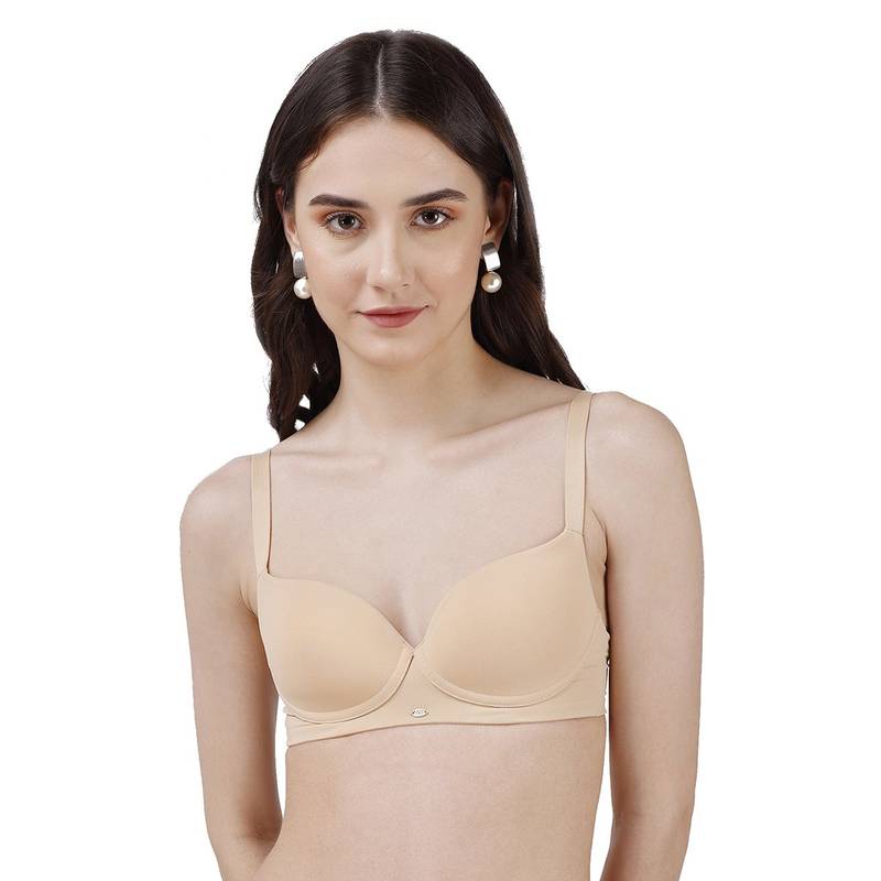 SOIE Women Semi- Medium Coverage Padded Non-Wired T-Shirt Bra (36B)