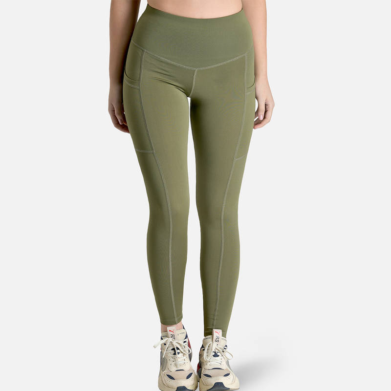 Makclan Skin Fit Pocket Sports Legging - Green (L)