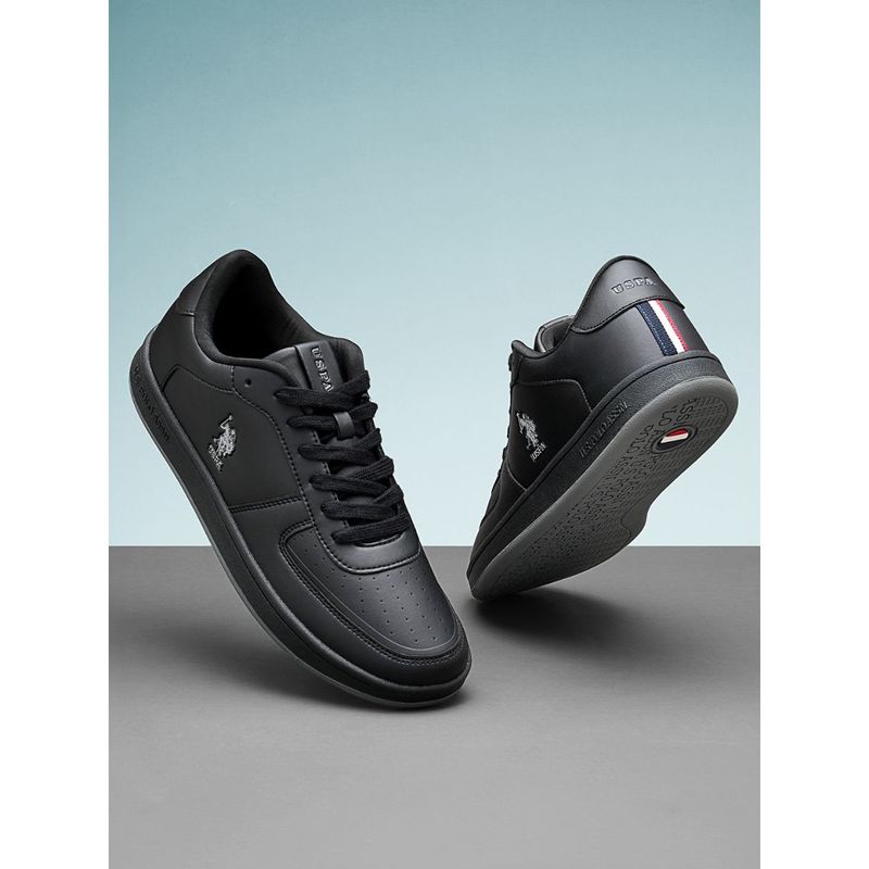 U.S. POLO ASSN. Men REIN Black Sneaker (UK 9)