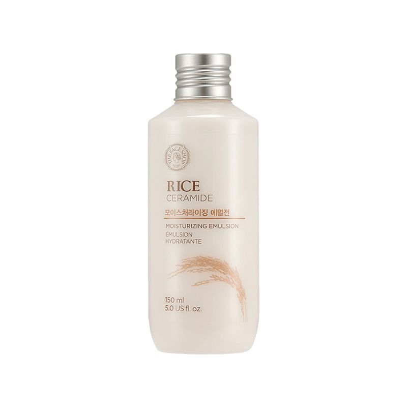 The Face Shop Rice & Ceramide Emulsion - Korean Brightening Moisturizer/Cream for Dull & Dry Skin