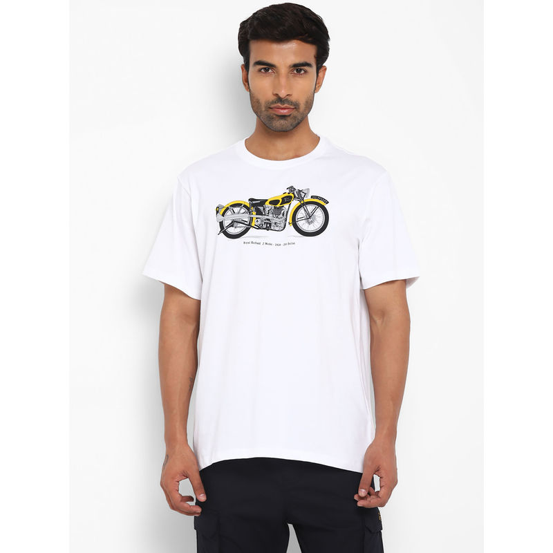 Royal Enfield J Model Bullet White T-Shirt (2XL)