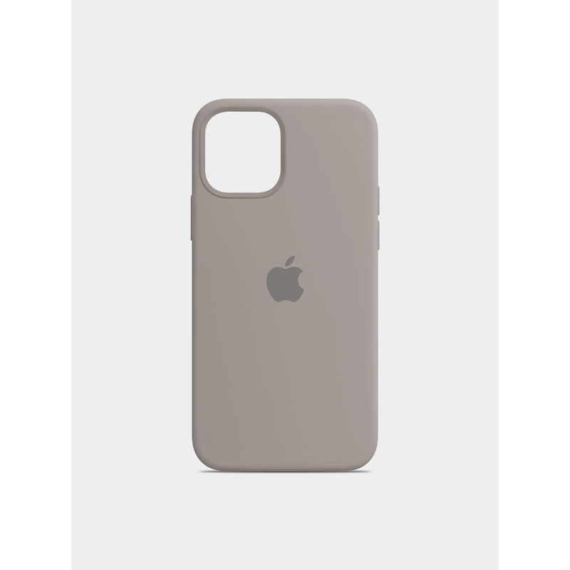 Treemoda Light Grey Solid Silicone Apple Back Case (iPhone 14)