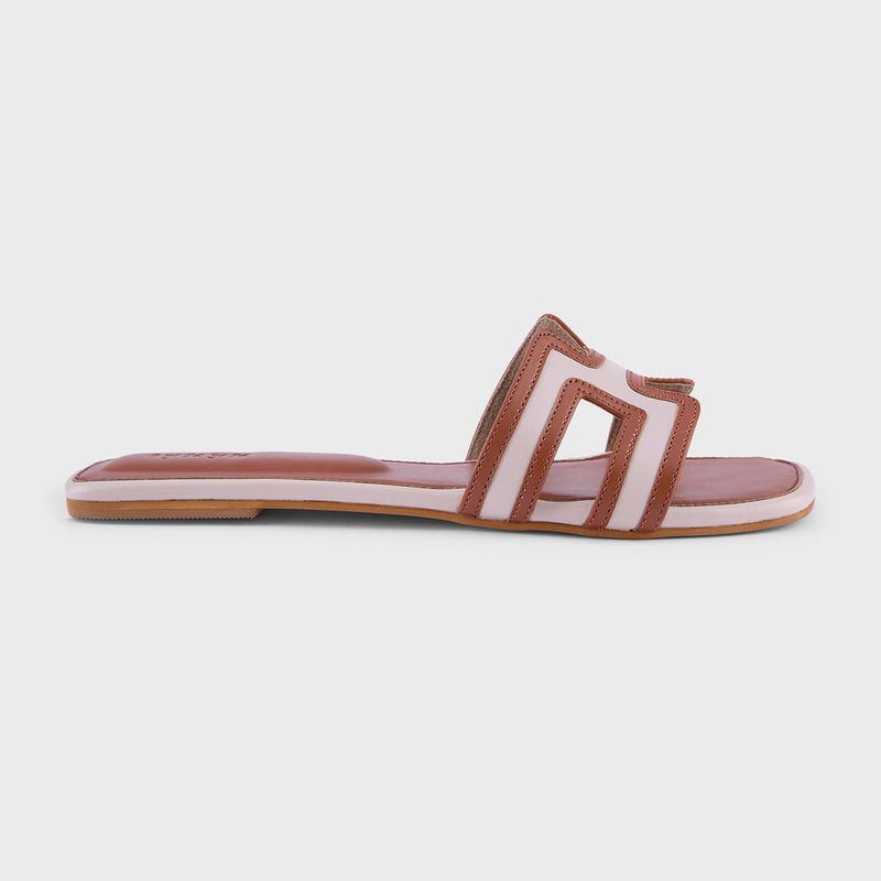IYKYK by Nykaa Fashion Tan and Beige Colorblock Square Toe Flats (EURO 36)