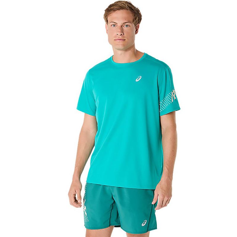 ASICS Mens Running T-Shirt Blue (M)
